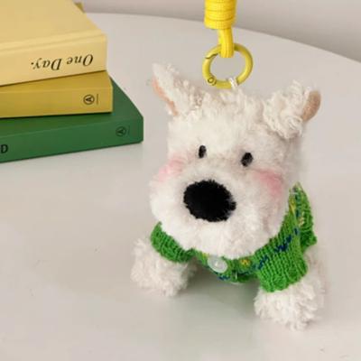 Ins West Highland Dog Cute Bag Pendant Plush Keychain Luggage Accessories