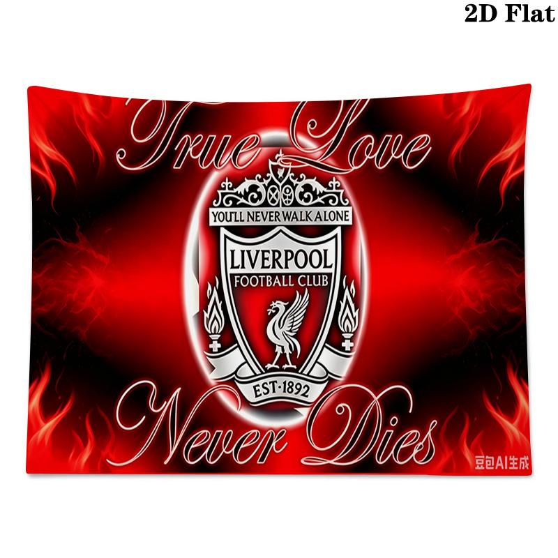 Arazzo da Parete del Liverpool Football Club Appeso Estetico alla Parete Coperta in Tessuto Stampato Arazzi Decorativi per Camera da Letto Soggiorno Decorazione per la Casa