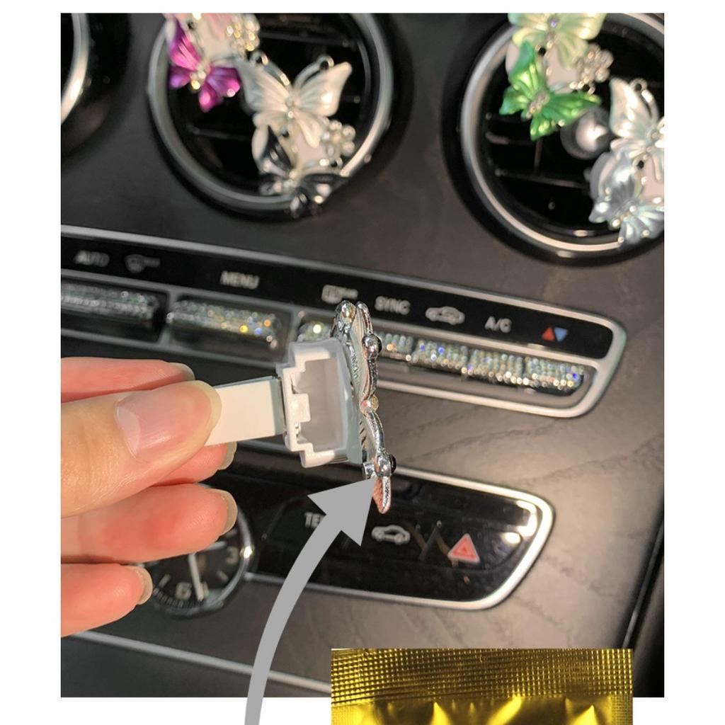 Butterfly Car Accessories,Cute Air Freshener,Air Vent Clip Conditioning Outlet Clip Car Air Freshener,Car Accessories, Bling Car Accessories for Women
