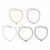 Bohemia Chokers Necklaces Women Arcylic Beads Jewelry Necklace Heart Decoration Collar Rice Beaded Chunky Collar
