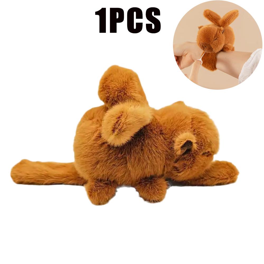 Creative Capybara Snap Circle with Wings Vibrating Doll Aquarium Dolphin Plush Doll Cute Clap Circle Bracelet Dolls