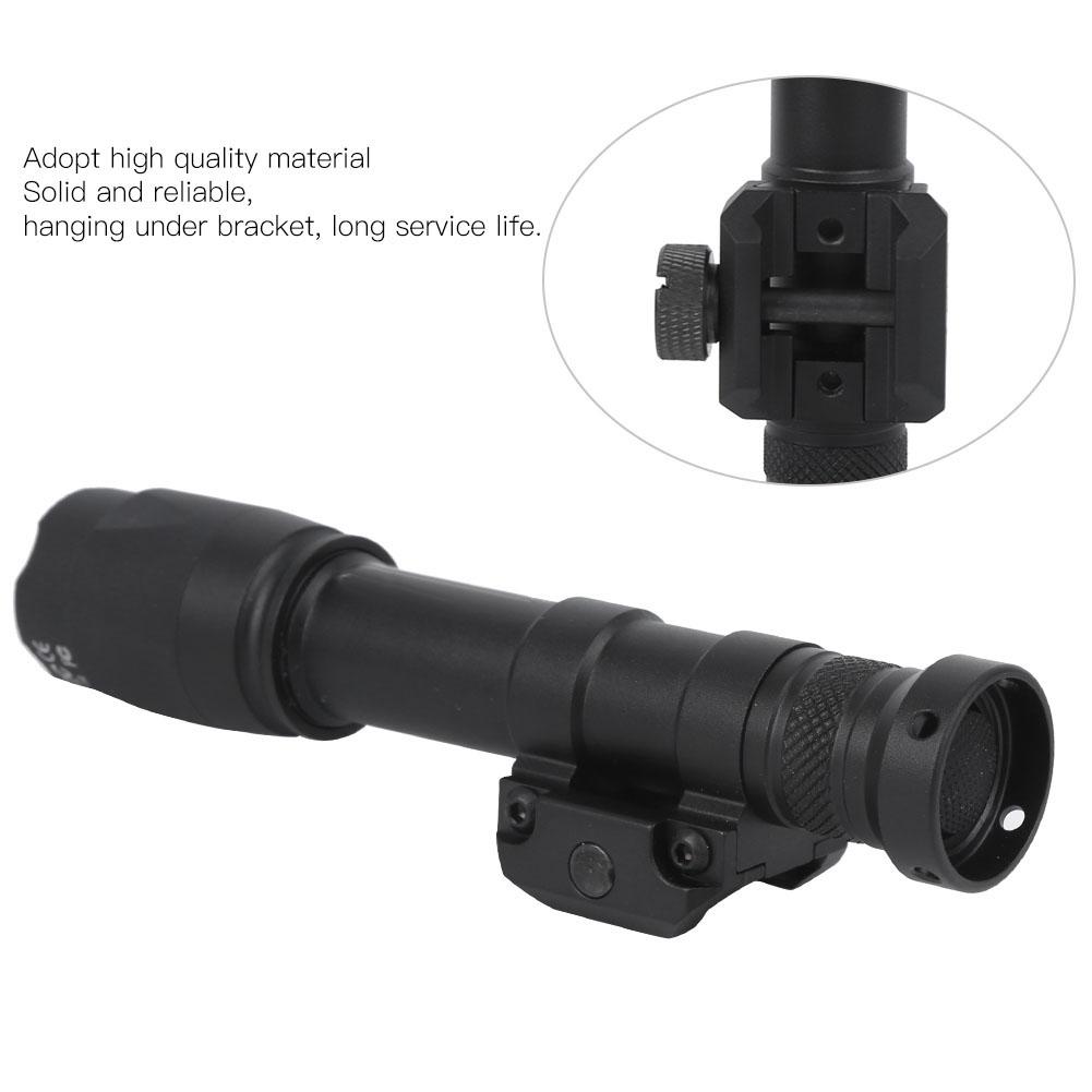 Outdoor LED Flashlight with Twist Focus Emergency Light Black for Climbing Camping