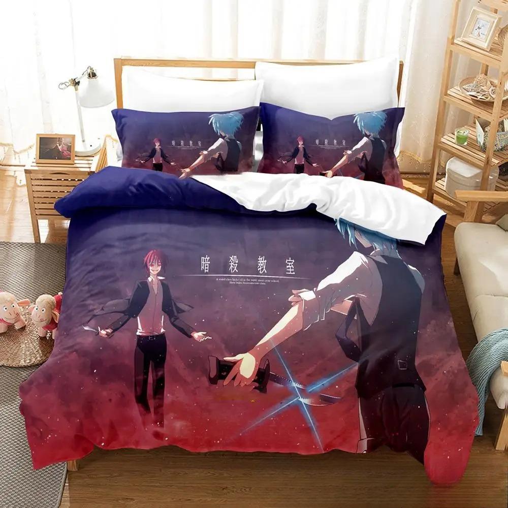Stylish Comfortable Twin Queen King Anime Assassination Classroom Koro sensei Boys Girls Size Bed Adult Quilt