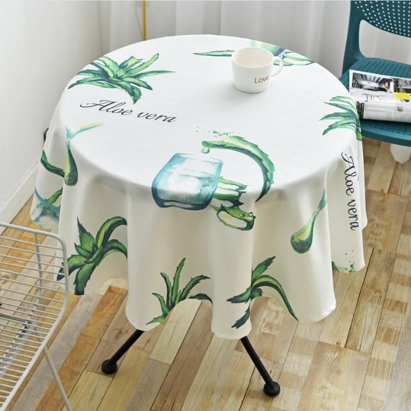 Proud Rose Waterproof Tablecloth Printed Round Table Cover Tea Table Cloth for Wedding Party Home Dining Table Decor Wash-free
