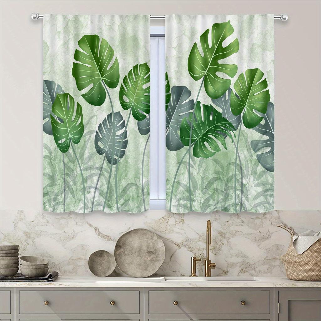 2 st Gardiner För Eid Ramadan Stångficka Gardin För Restauranger Offentliga Platser Vardagsrum Sovrum Kontor Arbetsrum Draperi