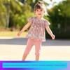 Little Maven Summer Ready-Made Girls' Suits, Cartoon Floral Kidsren's Suits, European and American Style Kidsren's Clothing