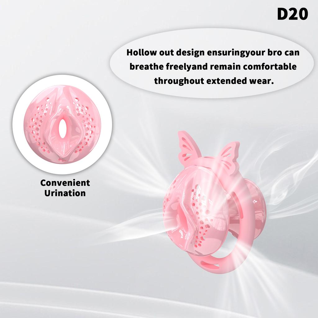 Lightweight Breathable Chastity Devices Set with 4 Penisrings Inverted Sissy Cock Cage SM Adult Sex Toys Chastity Lock