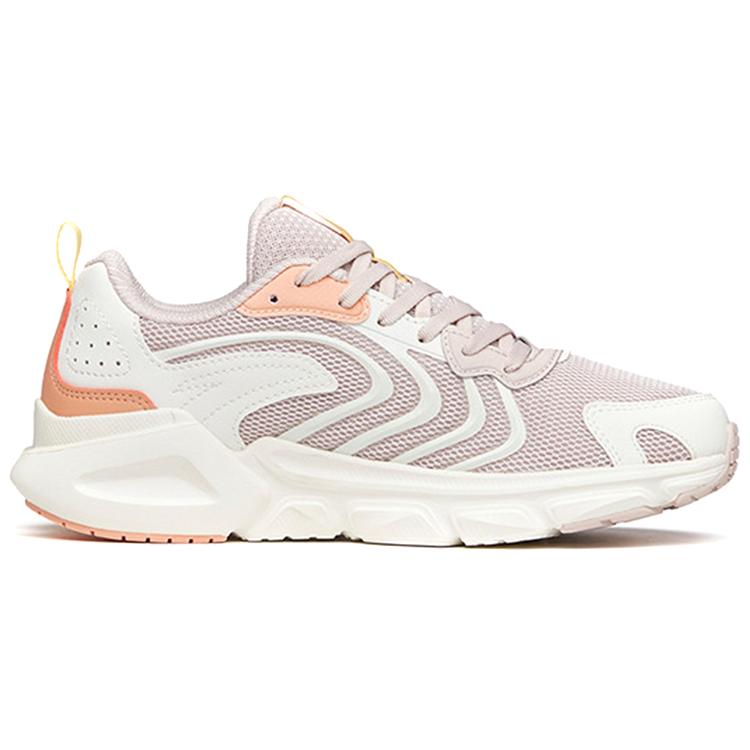 New Anta Running Collection Breathable Lightweight Low-Top Running Shoes Women's Gray White Pink 122115590-2