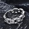 Men's Hip-hop Domineering 22mm Bicycle Type Stainless Steel Bracelet, Trendy Titanium Steel Men's Bicycle Bracelet