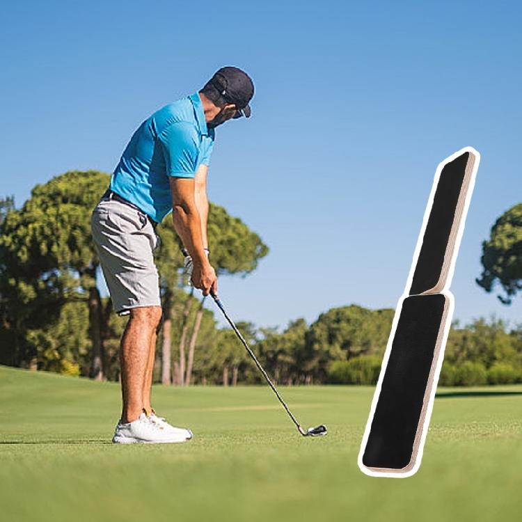 Golf Weight Transitioning Practice Platform Wood Texture for Better Swing Accuracy and Force Transfer During Exercises
