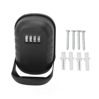 Caja de Seguridad con Cerradura de Llave Montada en Pared Impermeable Cerradura de Combinación de Contraseña Caja de Almacenamiento para Llave de Casa Negro Mate