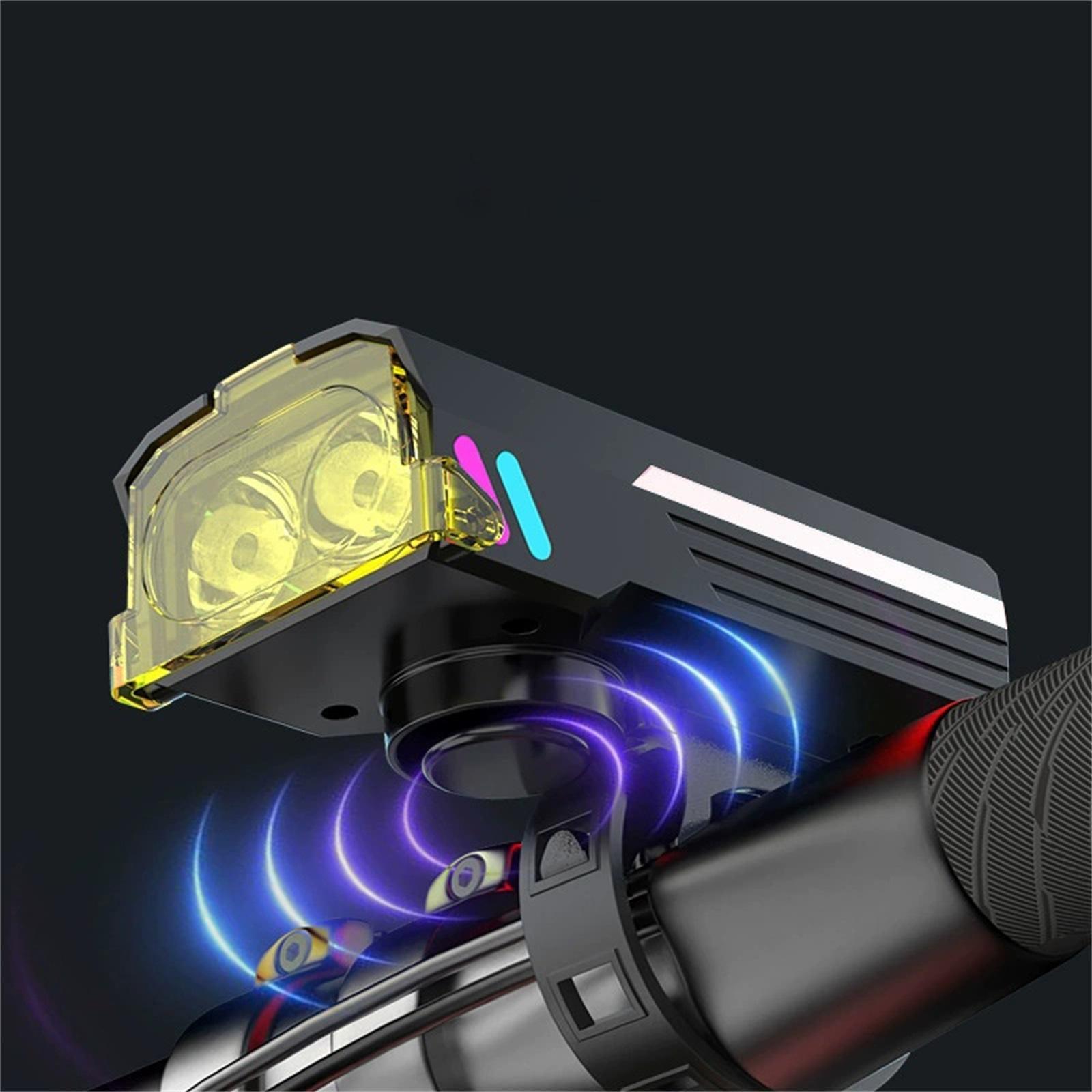 

Велофары для ночной езды, Супер 360° вращающаяся 10000 люмен Велосипедная фара, 1200 люмен Больший широкоугольный 3000 мАч Фары передняя и задняя One Size чёрный