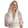 Lace Latin Scarf Seethrough Everyday Wear Head Covering Mantilla Head Veil for Wedding Church Prayer Women Headpiece