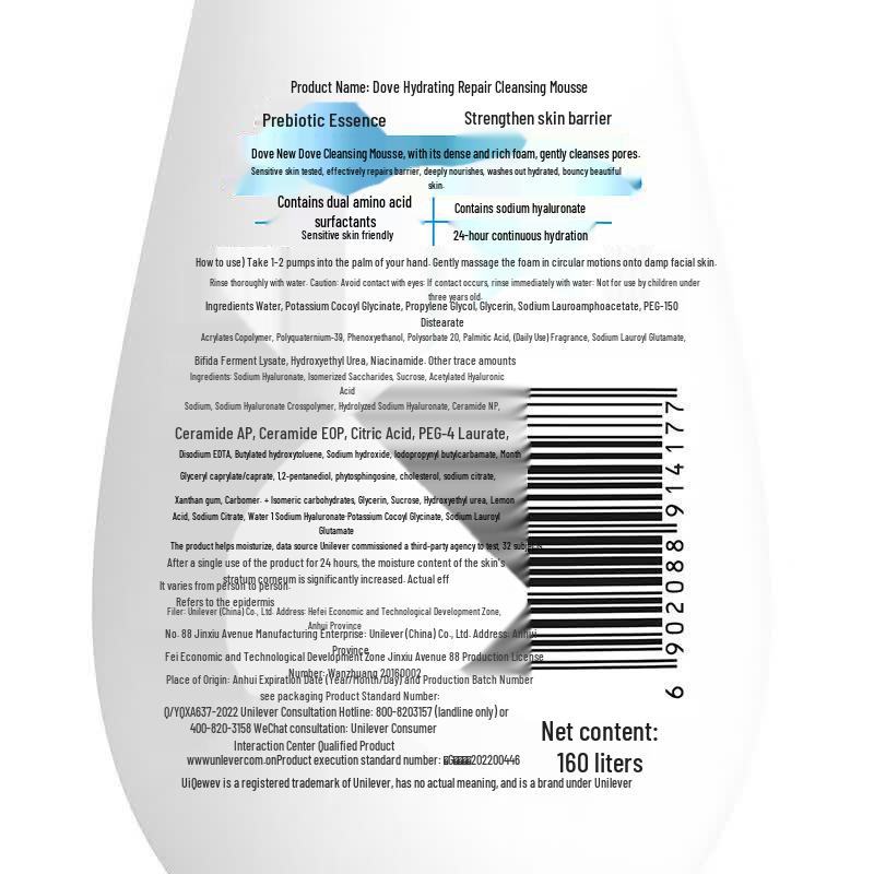 Dove Cleansing Foam Facial Cleanser Twin Pack