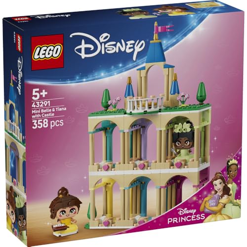 LEGO Disney Princess Belle and Tiana's Castle (Mini) - Toy, Birthday Gift, Educational Building Blocks, for Girls and Boys Ages 5, 6, 7, and 8, Disney