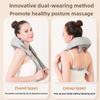 Neck Shoulder Massager with Heat, 8-Node Shiatsu Kneading Massage Shawl, Wireless Full Body Pain Relief Device for Home Office Use