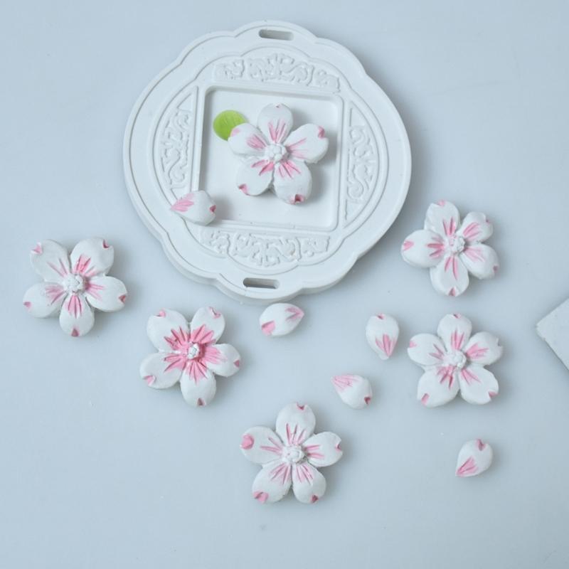 Cherry-Blossoms Silicone Mold Flower Petal-Cake Baking Mold Cake Decoration Craft Flower Chocolate Mousse-Mold DIY
