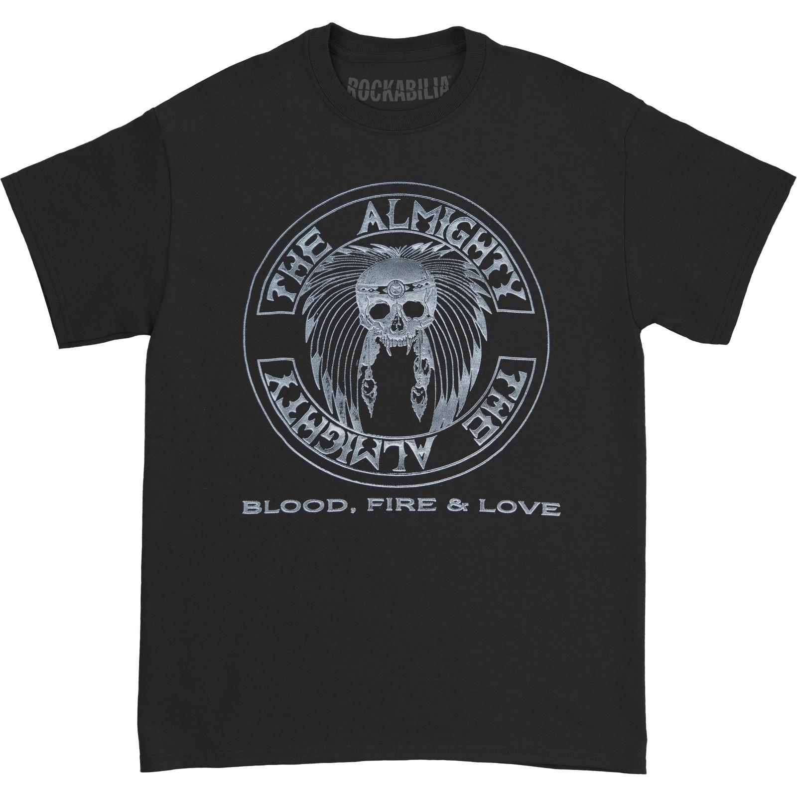 Men s Almighty The Almighty Blood Fire Love T-shirt Small Black XL