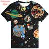 3D Print Dinosaur Car T-Shirt For Men Colorful Planet Pattern Tees Summer Street Casual Short Sleeve Tops Loose O-Neck T Shirts