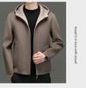 Men's Reversible Wool Hooded Jacket - Autumn/Winter Casual Loose Baseball Style Coat