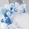 Transparent Colorful Butterfly Blue Balloon Chain Baby Christening Baby Birthday Party Decoration