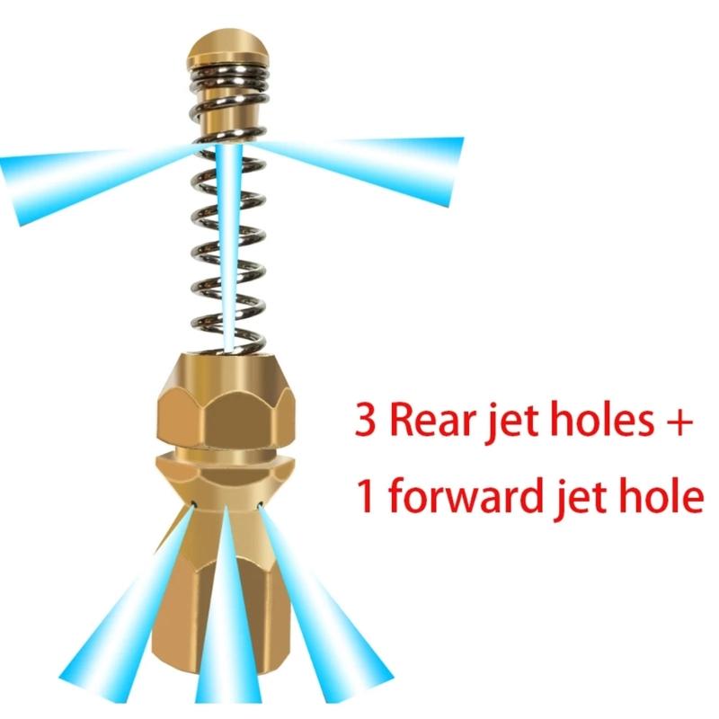 Corrosion Resistant Heavy Duty Drain Jetter Nozzle for High Pressure Washers 4000PSI Capable Lightweight Ergonomic Design