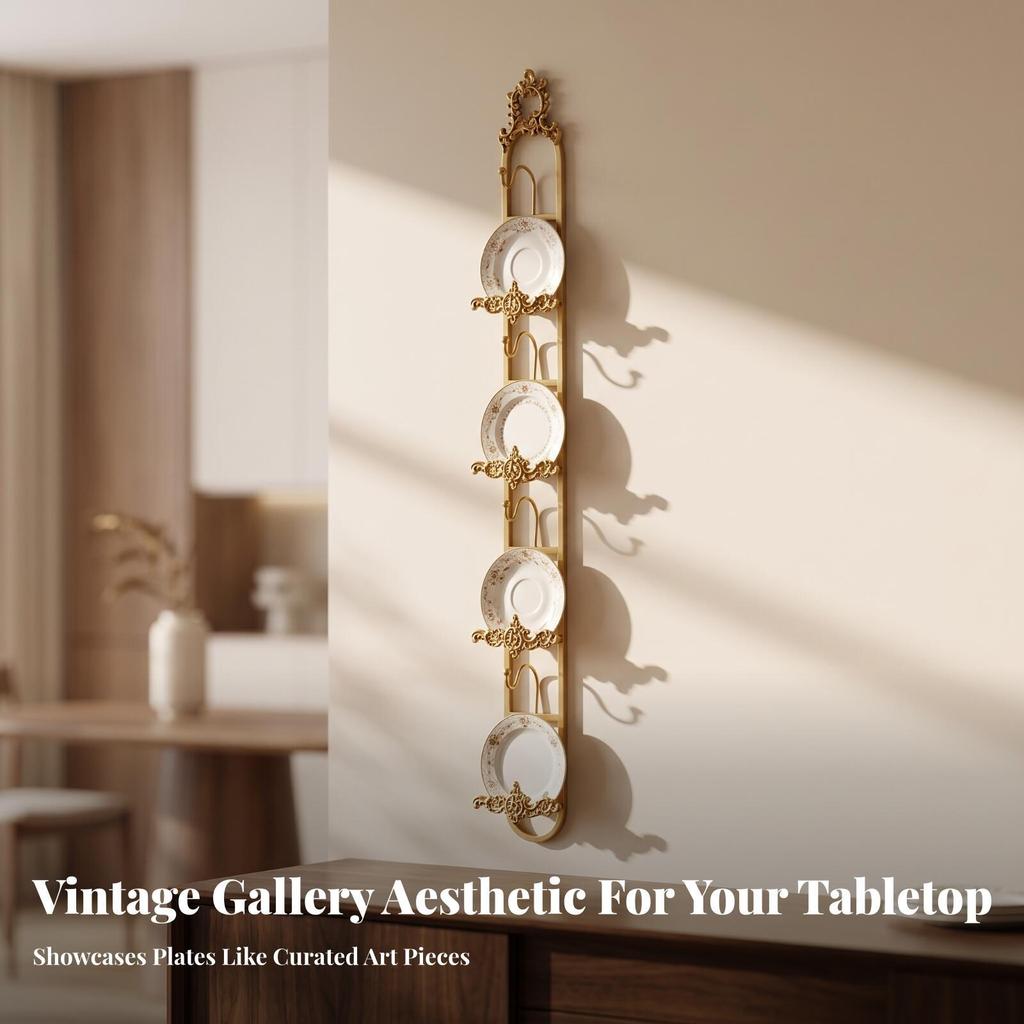 Tea Cup and Saucer Display Rack Decorative for Kitchen