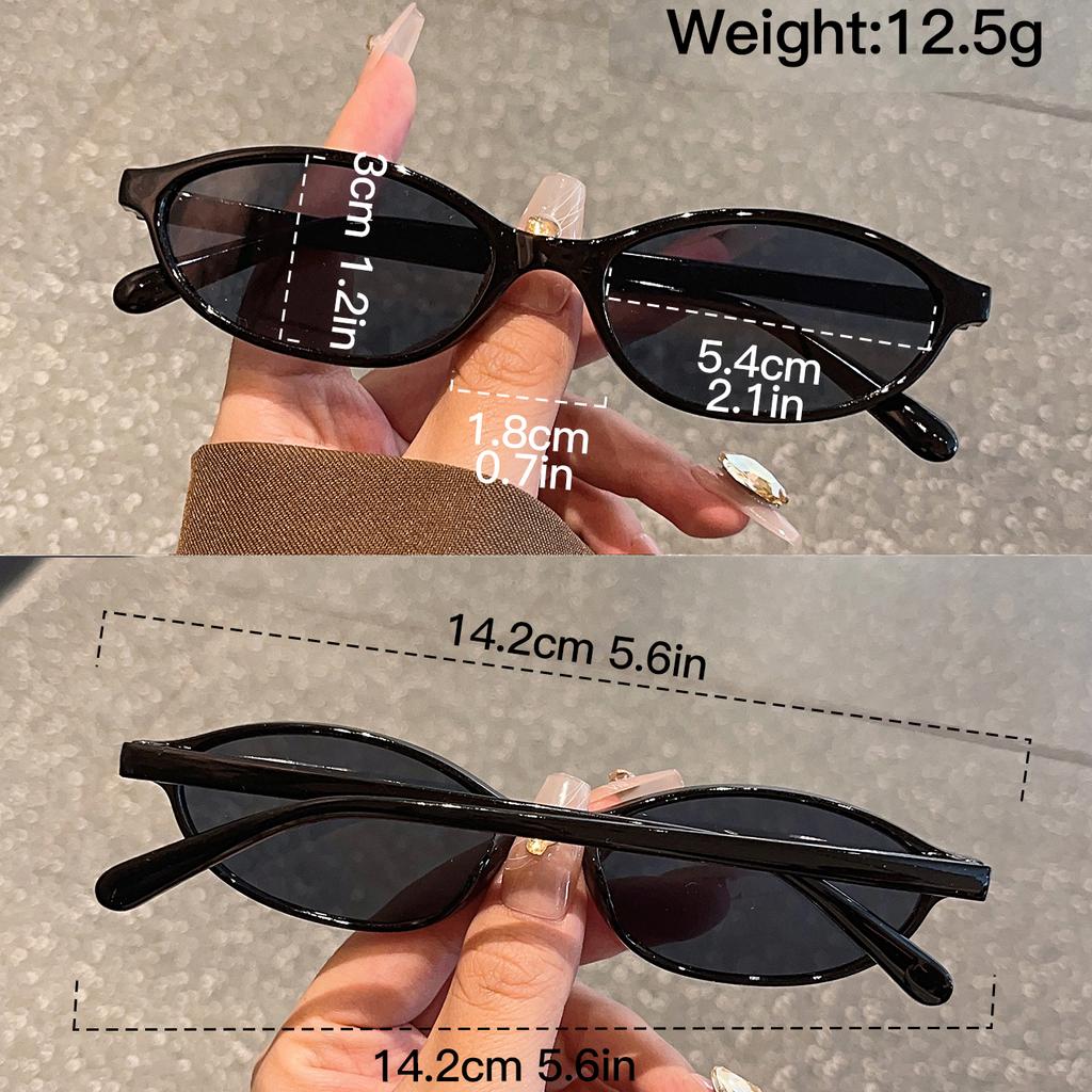1Pc Women's Oval Small Frame Gradient Glasses Fashion Accessories for Any Face Shape Party Daily Wear