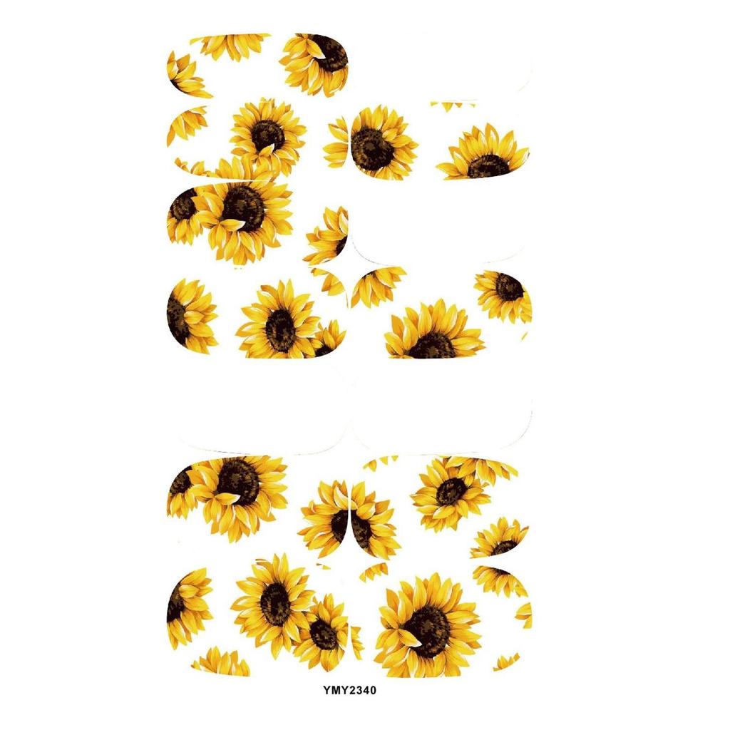 Sunflower Nail Stickers - Trendy Full-Set Decorative Stickers (YMY2340-2)