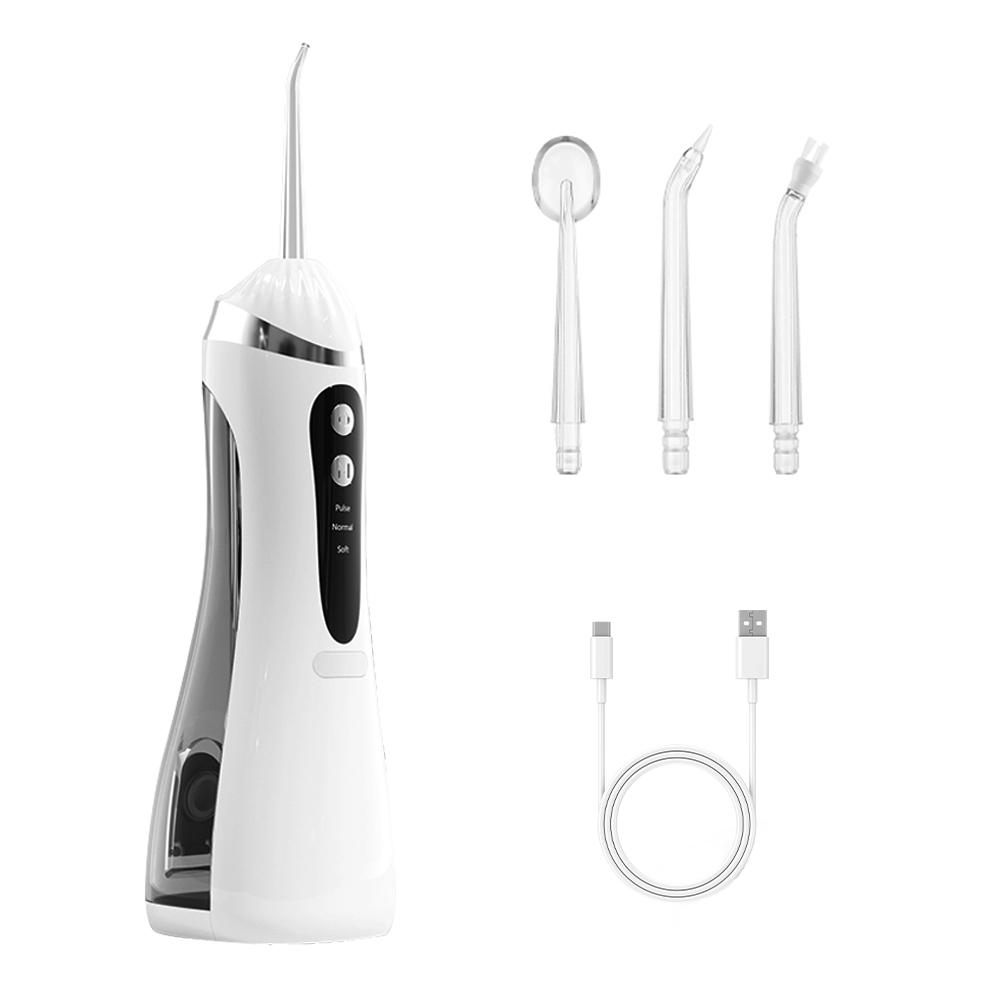 Dental Oral Irrigator Water Flosser for Teeth Portable Dental Water Jet Rechargeable High Pressure Electric Dental Irrigator белый