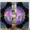 2 Pieces, Bohemian Mandala Psychedelic Mushroom Curtains -30% Blackout - Suitable for Living Room, Bedroom and Home Decoration.