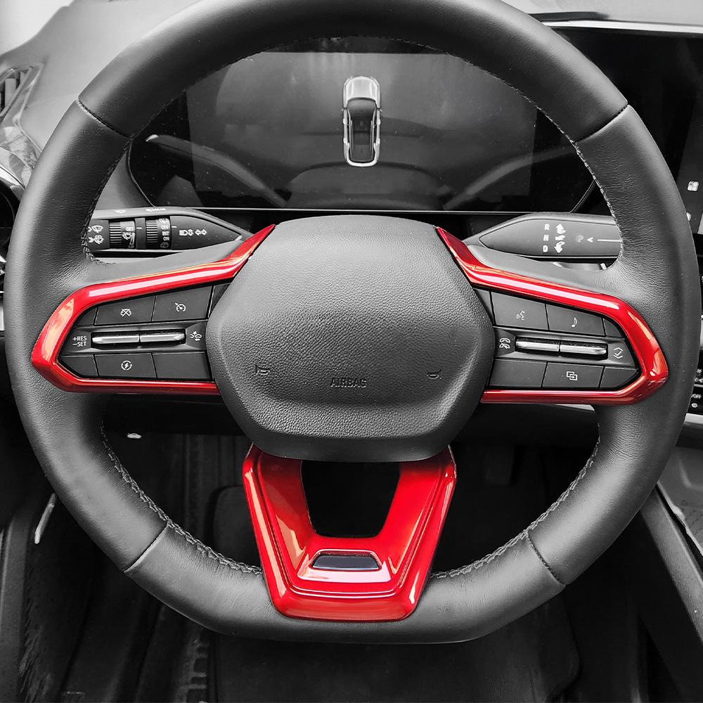 Car Interior Accessories RS Model Steering Wheel Button Cover Frame ABS Plastic For Chevrolet Equinox 2025-2026 Left-hand Drive
