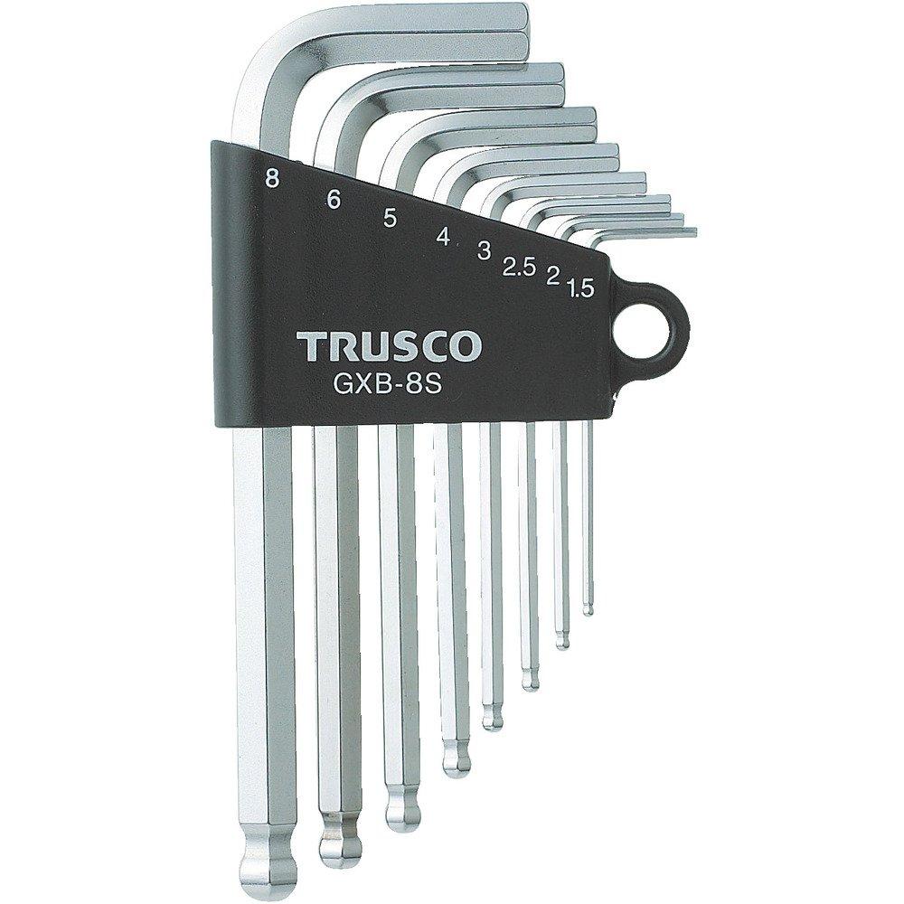 

TRUSCO Ball Point Hex Wrench Set, 8 Pieces, GXB-8S