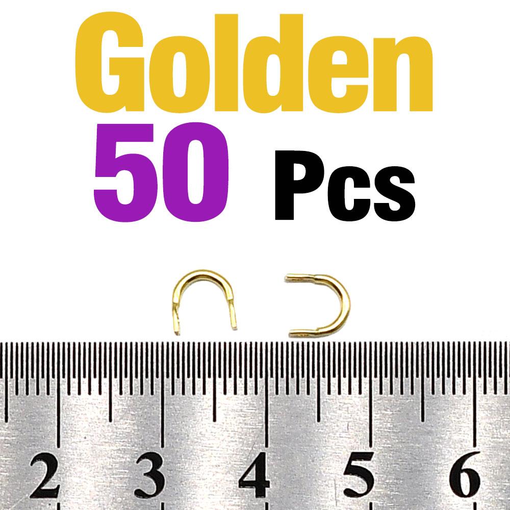 MNFT 50Pcs Brass Fishing Clevis Easy Spin Spinner Clevis Fishing Spoon Spinnerbait Lure Accessories DIY Making Fishing Tackle