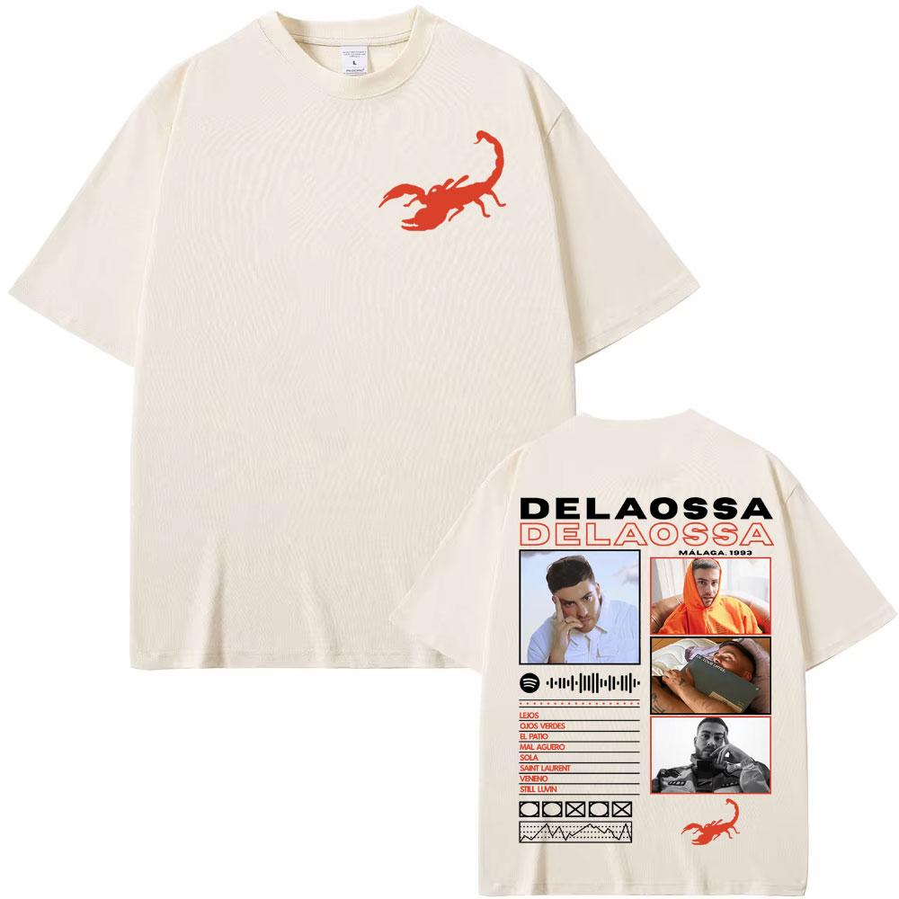 

Delaossa Veneno Album 2025 Tour Rapper T-Shirt, Menswear, Casual Comfort Breathable Vintage Fashion Trend Short Sleeve 4XL