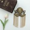 Rhinestone Fringe Shoulder Mark Brooch Theatre Armband Retro Shoulder Board  Cosplay