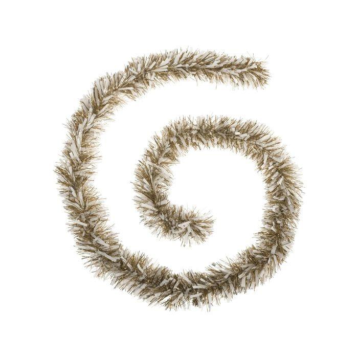 Guirlande de Noel 6 plis 2 m Mixte or et blanc