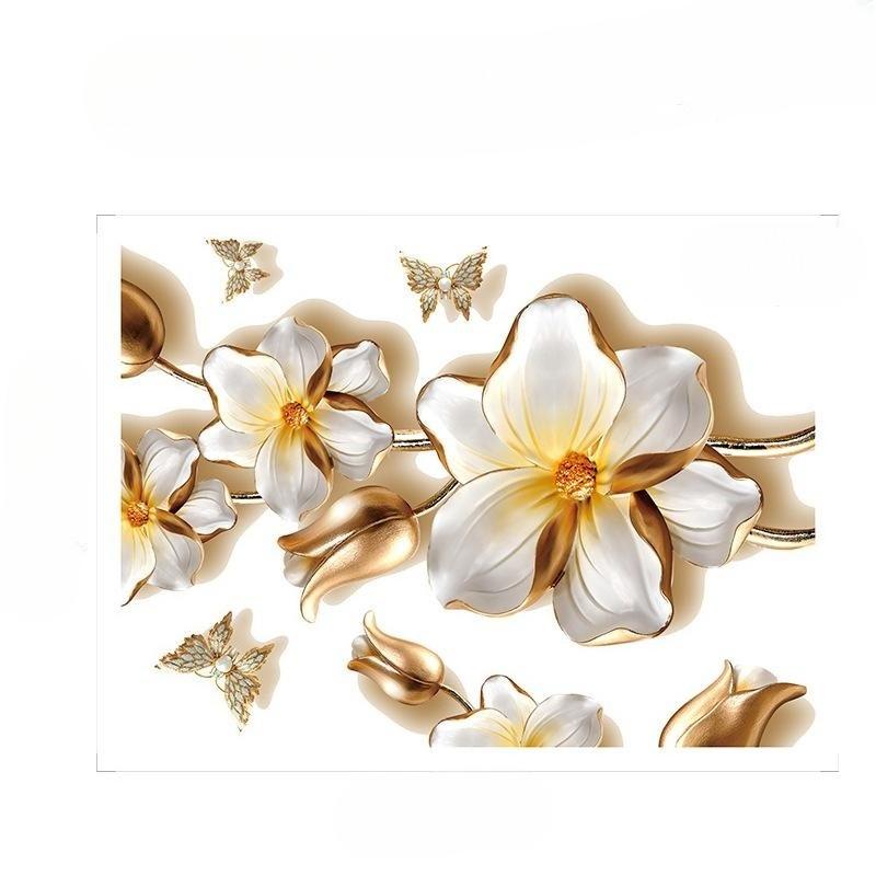 1Pc  Beautiful Lotus Butterfly Toilet Sticker Bathroom Toilet Cover Decorative Sticker Waterproof Self Adhesive