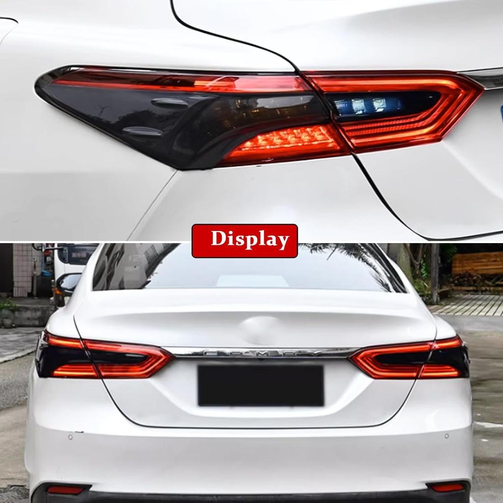 Tail Light Lamp Cover Guard Trim 4Pcs for Camry 2024 2023 2022 2021 2020 2019 2018 Tail Light Frame Bezels Decoration Protector Accessories