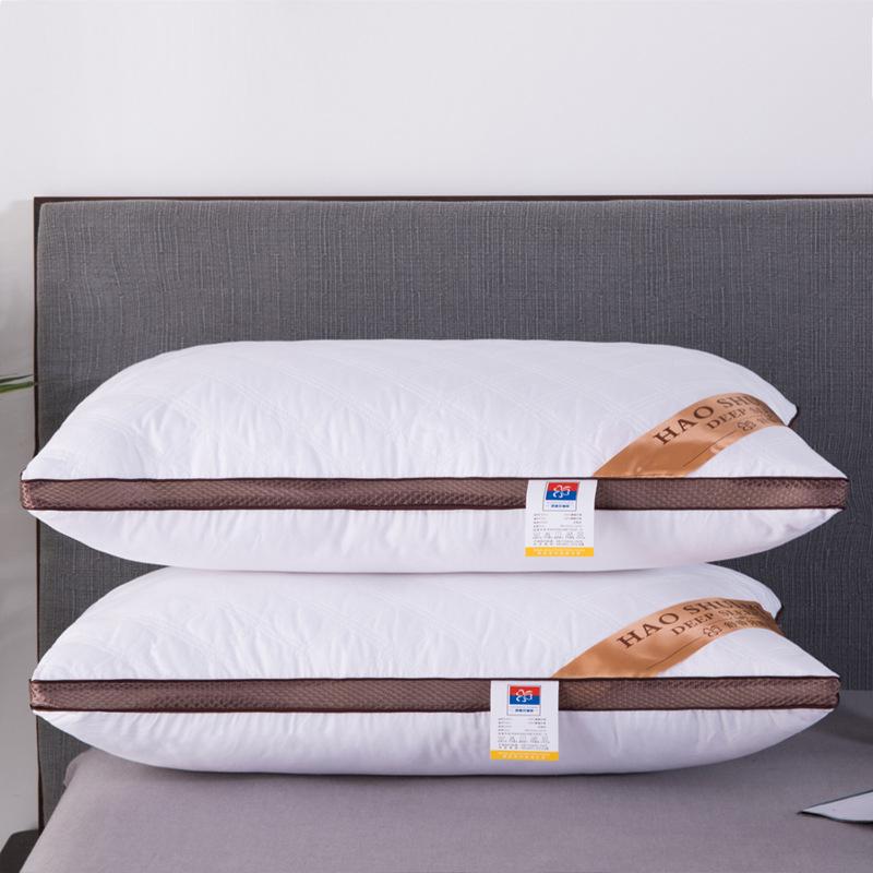 Hotel Quality High and Low Pillows - Durable, Neck Supportive Pillow Inserts for Home, Dormitory, or B&B Use