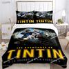 T-Tintines All Season Duvet Cover Cartoon Funny Bedding Set Printed Sheet Pillowcase Bed Soft Quilt Cover Full Queen King Size