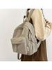 Mochila Compacta de Pana Elegante Versátil Informal para Viaje Ligera Moderna Moda Mochila de Día Para Mujeres