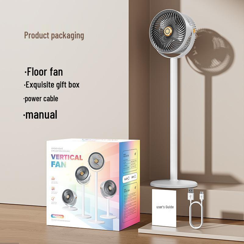 Retractable Electric Fan: Floor & Desktop Two-in-One for Home, Office, Dorm - High Wind Power