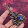 Copper Lapis Lazuli Pendant Guitar Gemstone Jewelry Copper Wire Wrapped Pendant