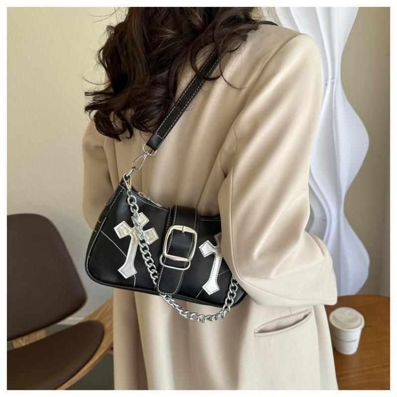 Contrasting Color Underarm Crossbody Bag For Women'S New Female Shoulder Bag Casual Compact Square Chain Shoulder Bag