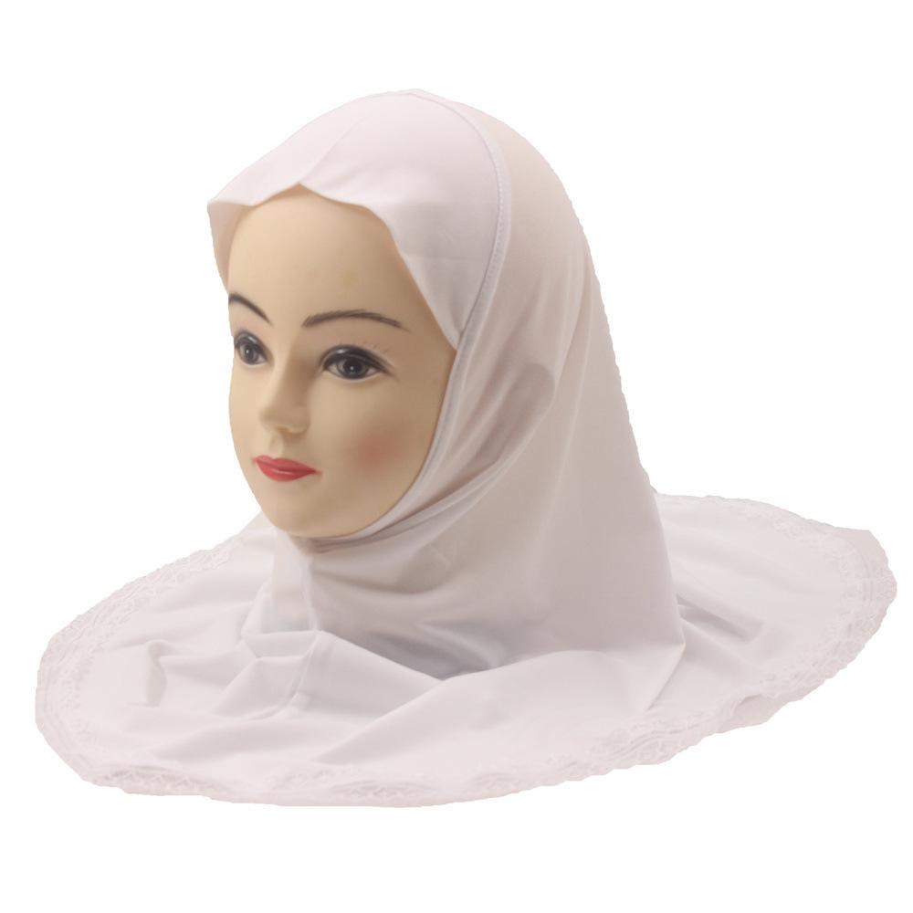 Easy To Wear Girls Instant Hijab Scarf Muslim Hijabs Handmade Flower Amira Lovely Flower Headscarf Turban for 2-6 Years Kids