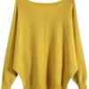 Hot 2022 Women's New Sweater Knitwear, Off-Neck Bat-Sleeve Sweater, Loose Korean Style Plus Size
