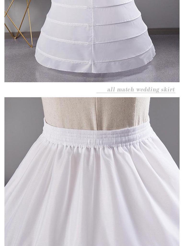 Plus Size Super Puffy 6-Hoop Bridal Petticoat with Fishbone Support