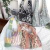 Cotton Material Floral Print Tote Bag Double-sided Design Reusable Shopping Bag Large Capacity Floral Print Crossbody Bag Travel