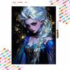 Disney Diamond Painting Set Elsa Blue Ice Queen Home Decor Craft, Perfect Handmade DIY Gift Idea